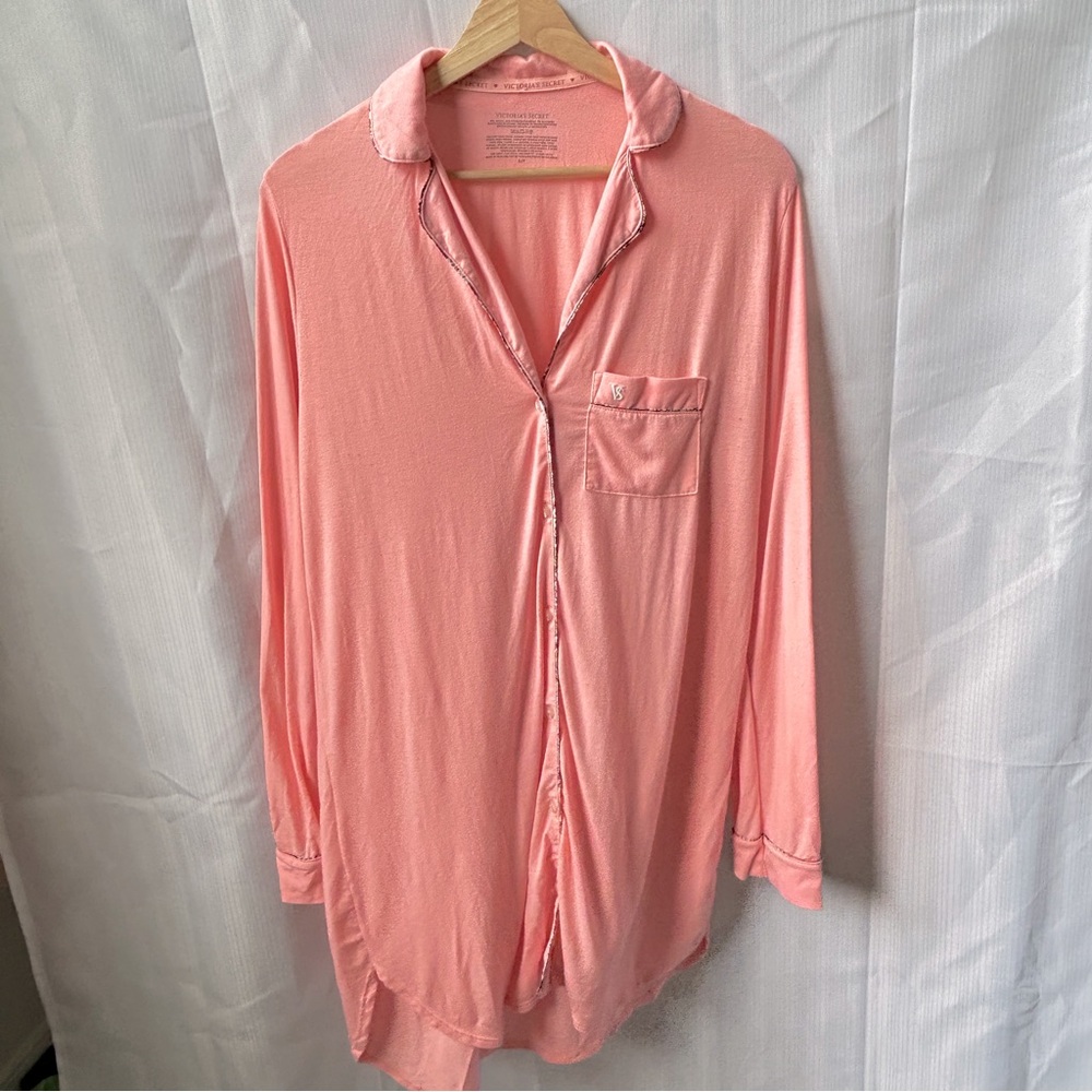 Victoria’s Secret Long Sleeve, Button Down, Sleep Shirt/Dress